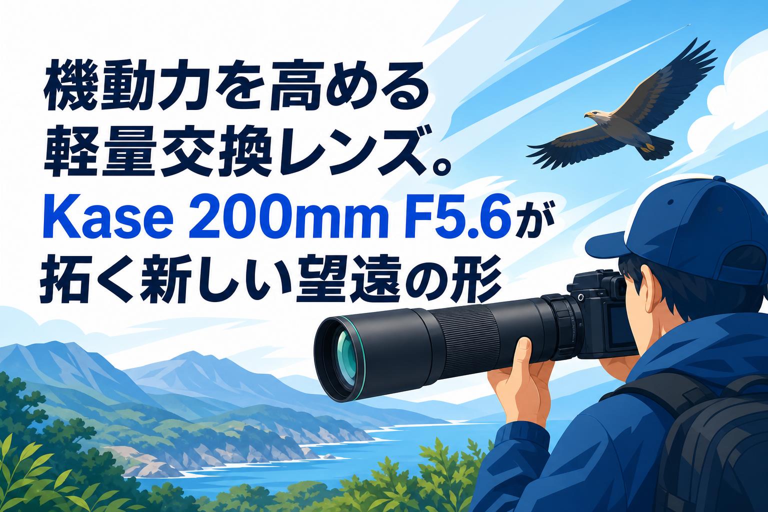 機動力を高める軽量交換レンズ。Kase 200mm F5.6が拓く新しい望遠の形