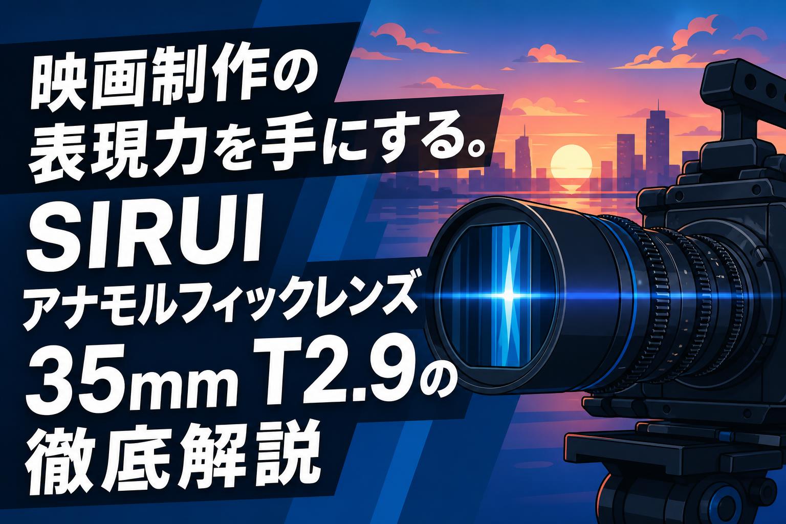 映画制作の表現力を手にする。SIRUIアナモルフィックレンズ35mm T2.9の徹底解説