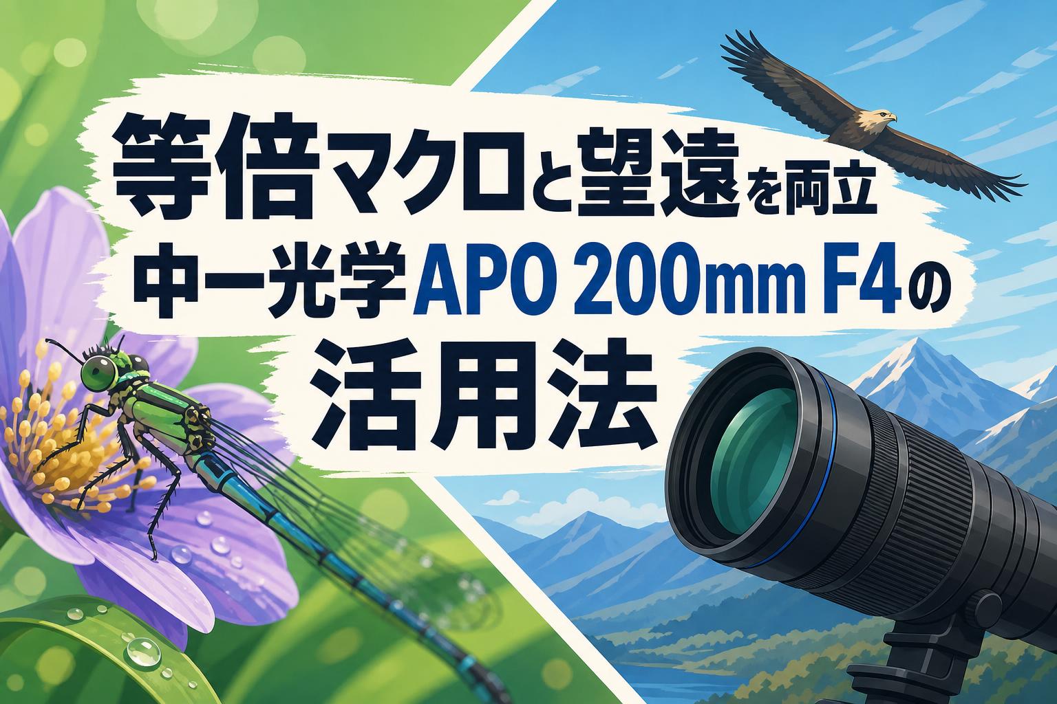 等倍マクロと望遠を両立 中一光学APO 200mm F4の活用法