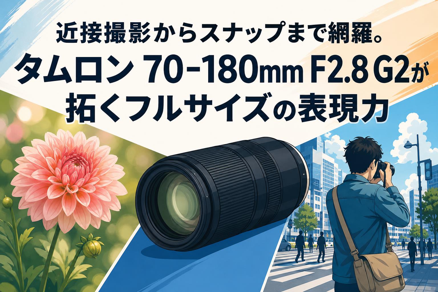 近接撮影からスナップまで網羅。タムロン 70-180mm F2.8 G2が拓くフルサイズの表現力