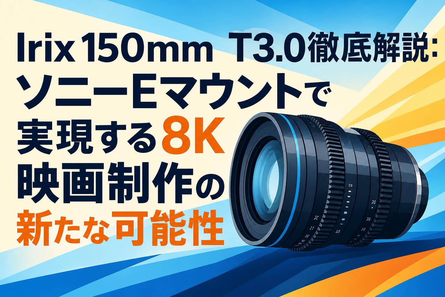 Irix 150mm T3.0徹底解説：ソニーEマウントで実現する8K映画制作の新たな可能性
