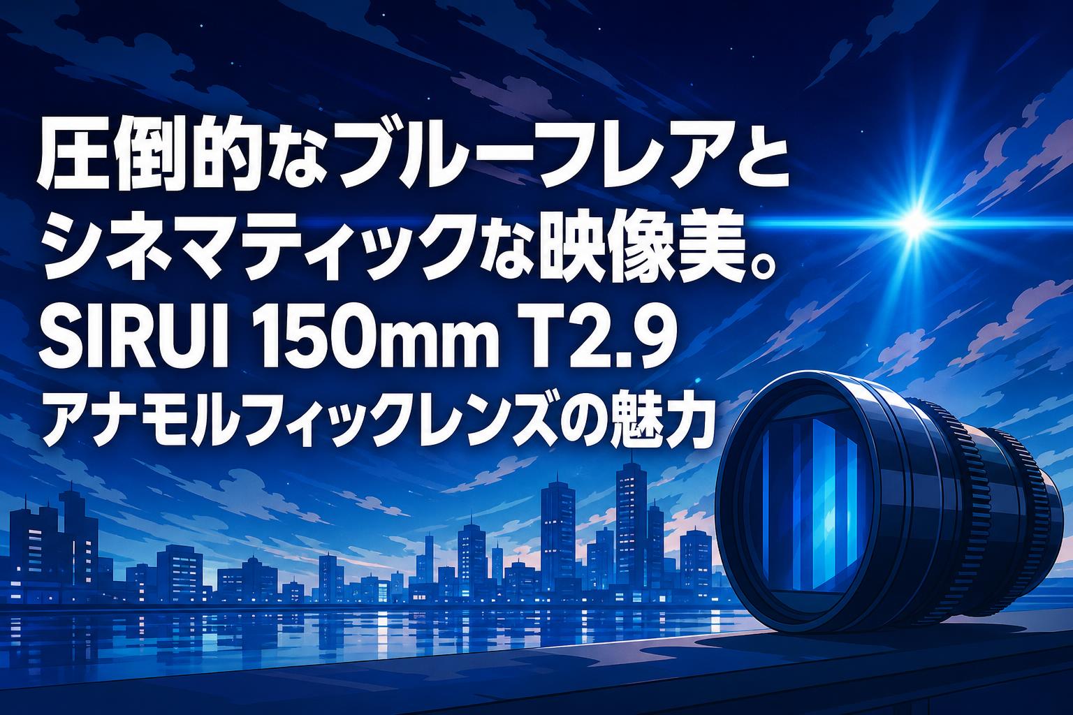 圧倒的なブルーフレアとシネマティックな映像美。SIRUI 150mm T2.9 アナモルフィックレンズの魅力