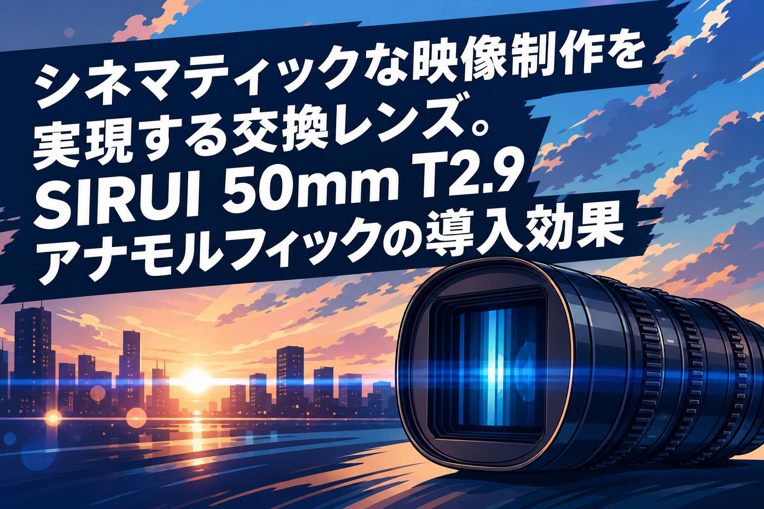 シネマティックな映像制作を実現する交換レンズ。SIRUI 50mm T2.9アナモルフィックの導入効果