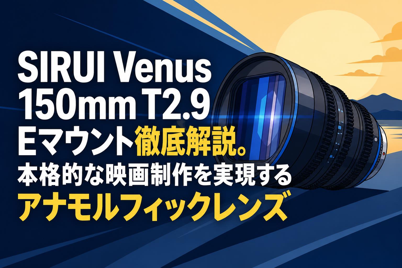 SIRUI Venus 150mm T2.9 Eマウント徹底解説。本格的な映画制作を実現するアナモルフィックレンズ