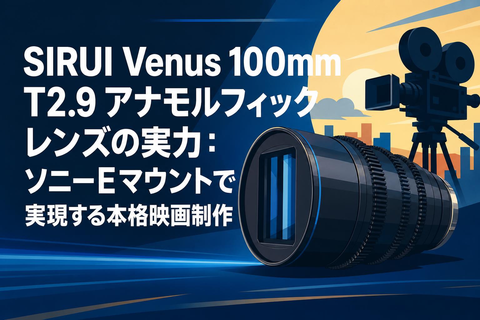 SIRUI Venus 100mm T2.9 アナモルフィックレンズの実力：ソニーEマウントで実現する本格映画制作