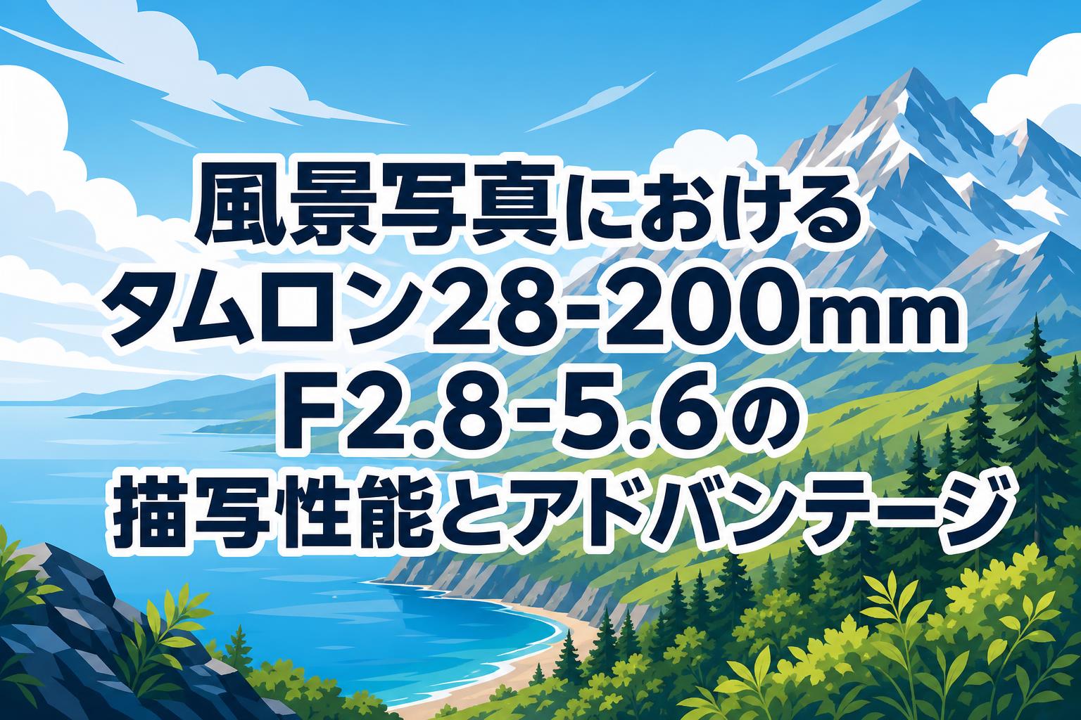 風景写真におけるタムロン28-200mm F2.8-5.6の描写性能とアドバンテージ