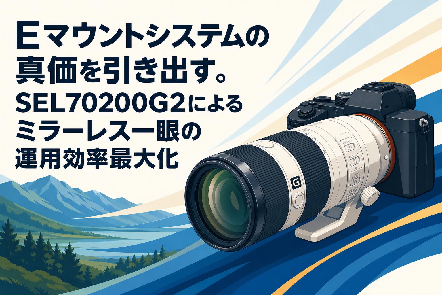 Eマウントシステムの真価を引き出す。SEL70200G2によるミラーレス一眼の運用効率最大化