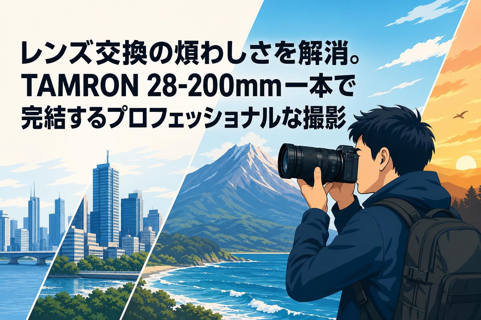 レンズ交換の煩わしさを解消。TAMRON 28-200mm一本で完結するプロフェッショナルな撮影