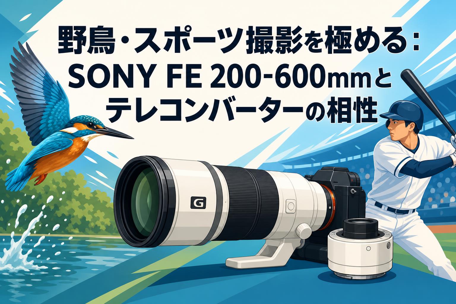 野鳥・スポーツ撮影を極める：SONY FE 200-600mmとテレコンバーターの相性