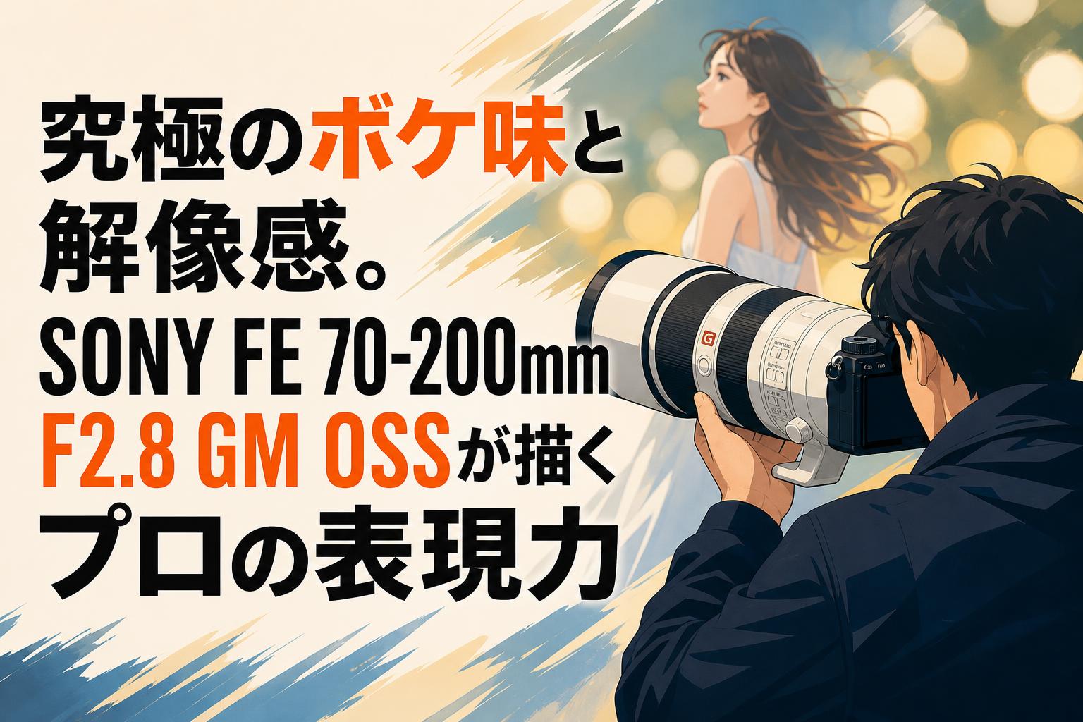 究極のボケ味と解像感。SONY FE 70-200mm F2.8 GM OSSが描くプロの表現力