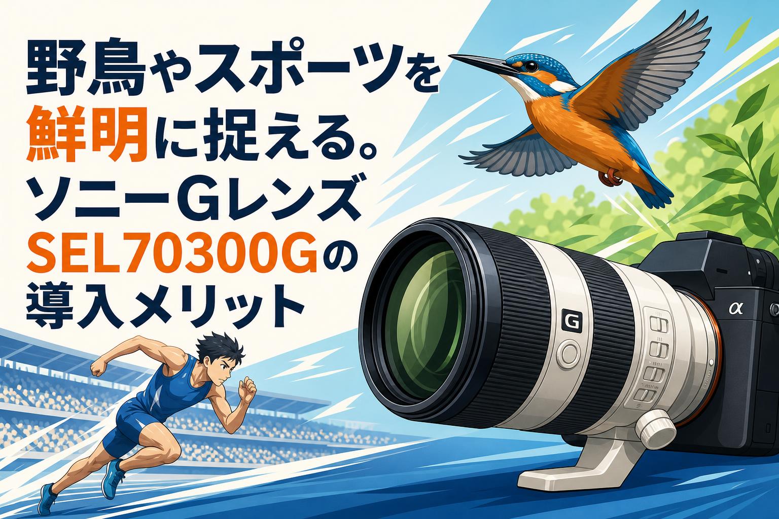 野鳥やスポーツを鮮明に捉える。ソニーGレンズSEL70300Gの導入メリット