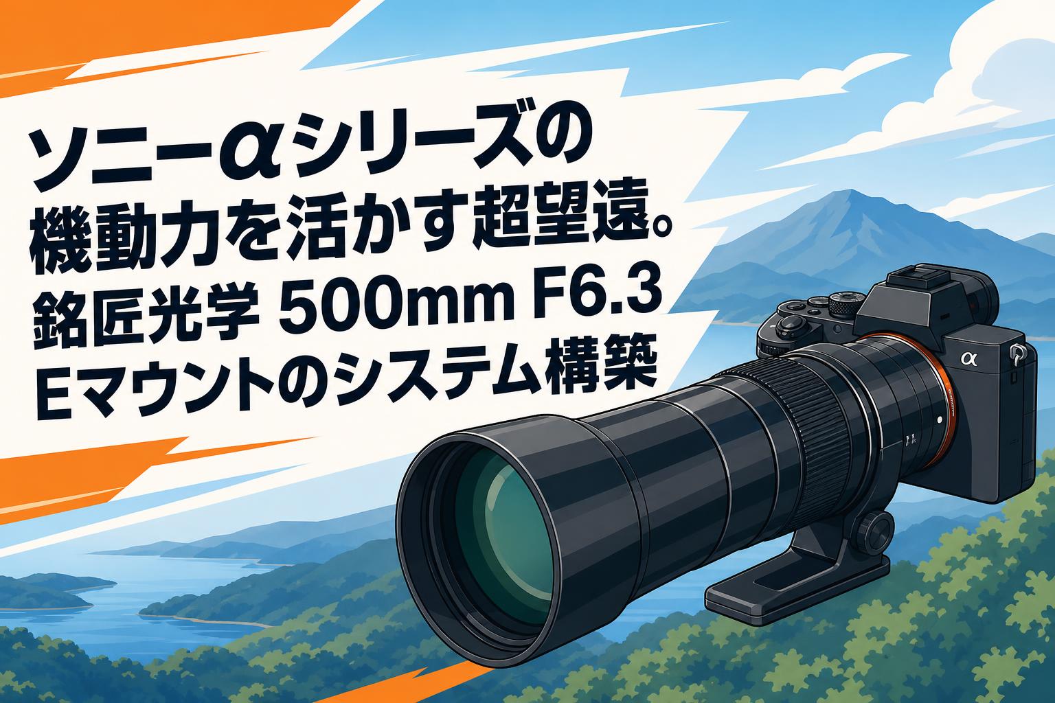 ソニーαシリーズの機動力を活かす超望遠。銘匠光学 500mm F6.3 Eマウントのシステム構築