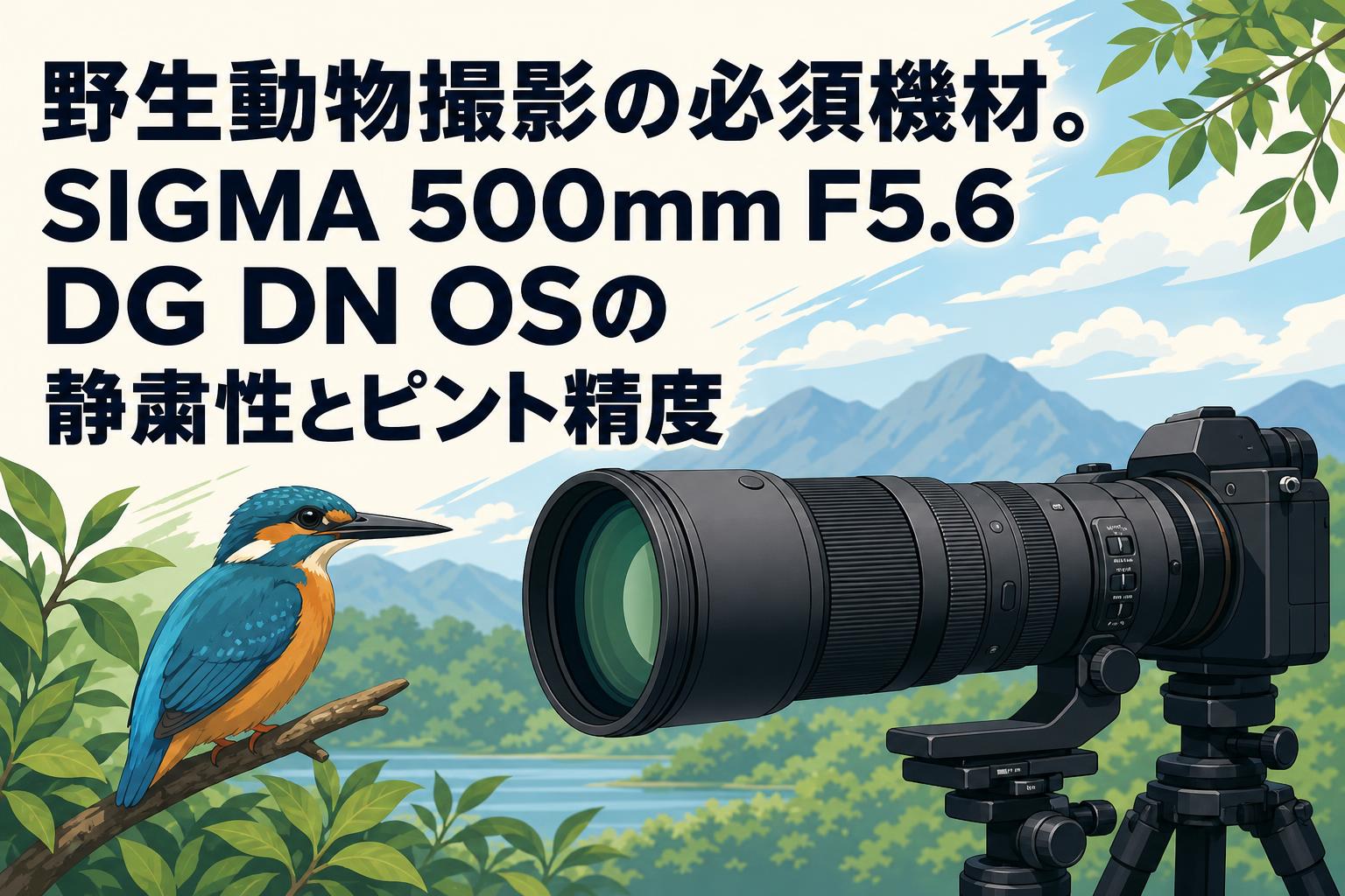 野生動物撮影の必須機材。SIGMA 500mm F5.6 DG DN OSの静粛性とピント精度