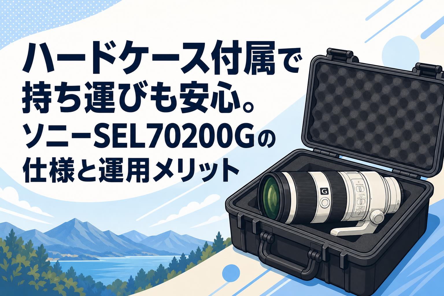 ハードケース付属で持ち運びも安心。ソニーSEL70200Gの仕様と運用メリット