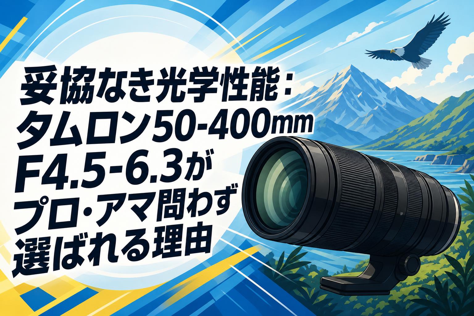 妥協なき光学性能：タムロン50-400mm F4.5-6.3がプロ・アマ問わず選ばれる理由