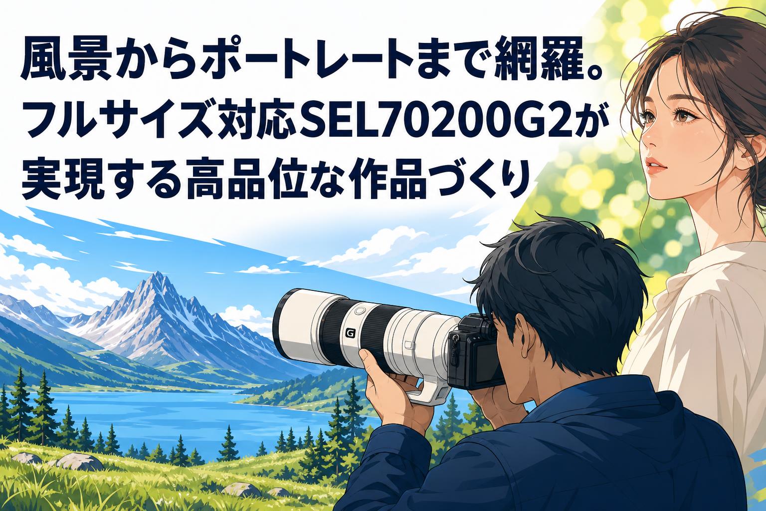 風景からポートレートまで網羅。フルサイズ対応SEL70200G2が実現する高品位な作品づくり