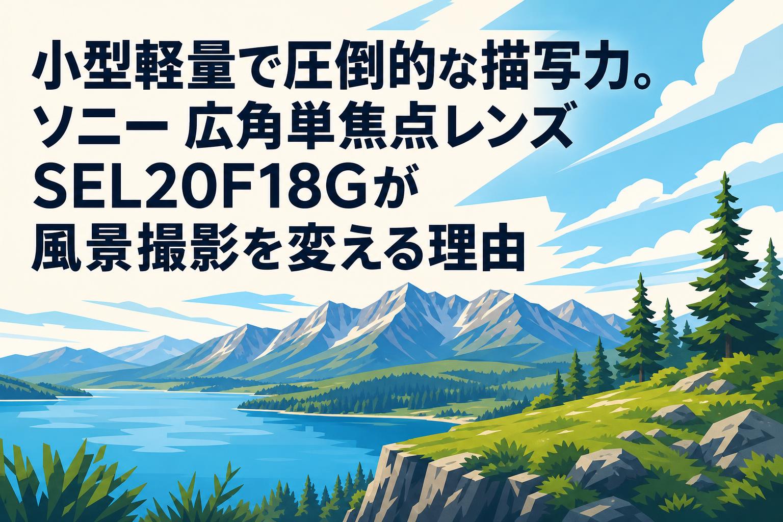 小型軽量で圧倒的な描写力。ソニー 広角単焦点レンズ SEL20F18Gが風景撮影を変える理由