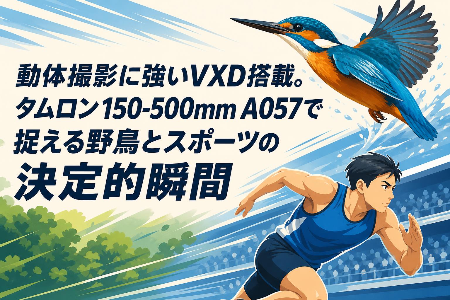 動体撮影に強いVXD搭載。タムロン150-500mm A057で捉える野鳥とスポーツの決定的瞬間