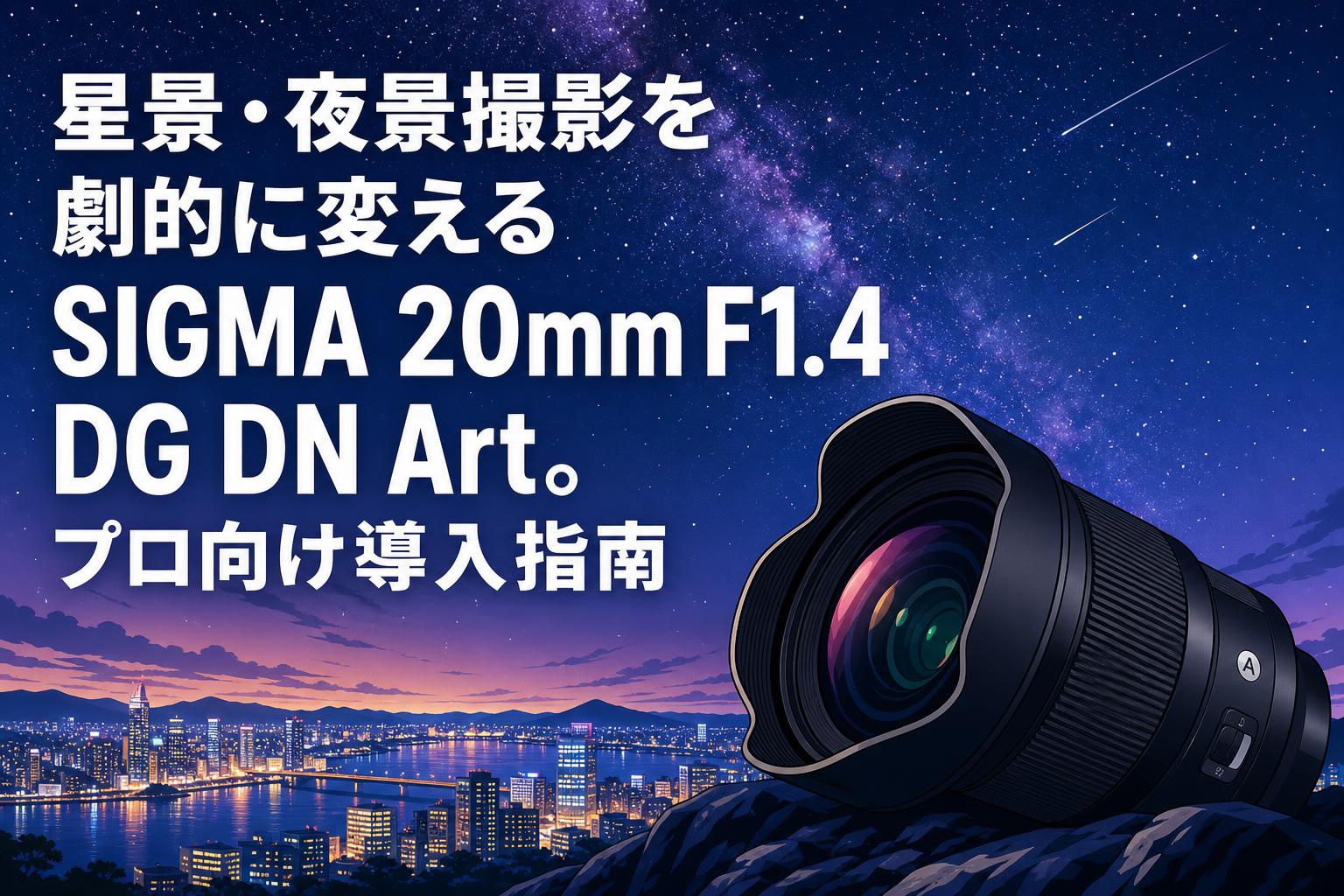 星景・夜景撮影を劇的に変えるSIGMA 20mm F1.4 DG DN Art。プロ向け導入指南