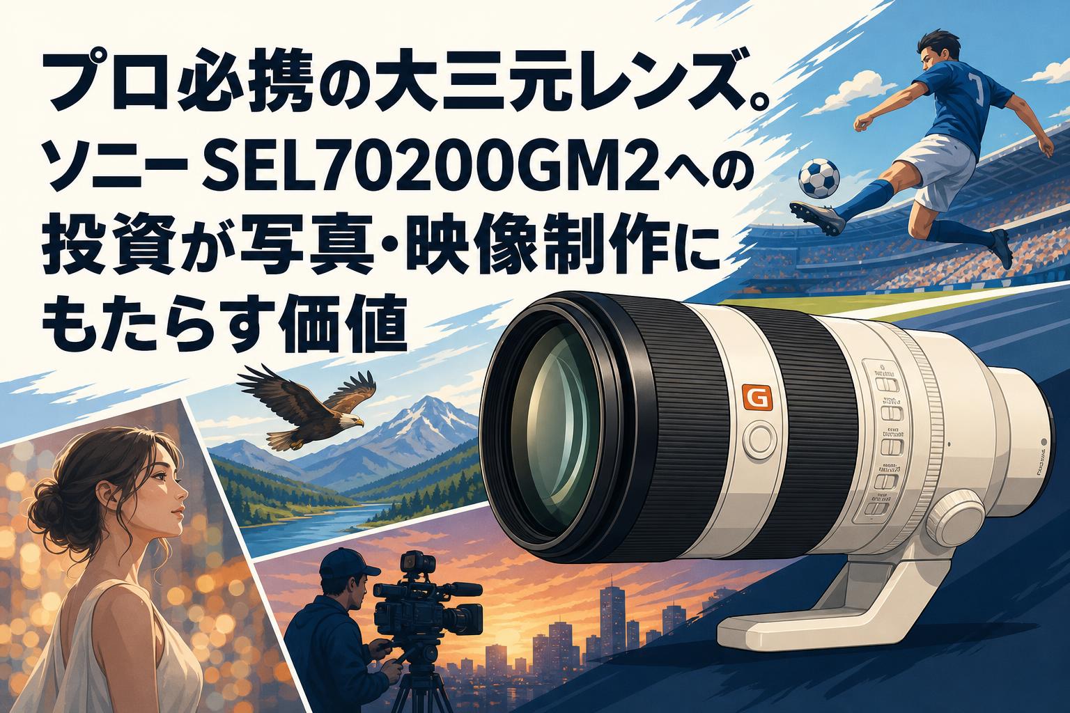 プロ必携の大三元レンズ。ソニー SEL70200GM2への投資が写真・映像制作にもたらす価値