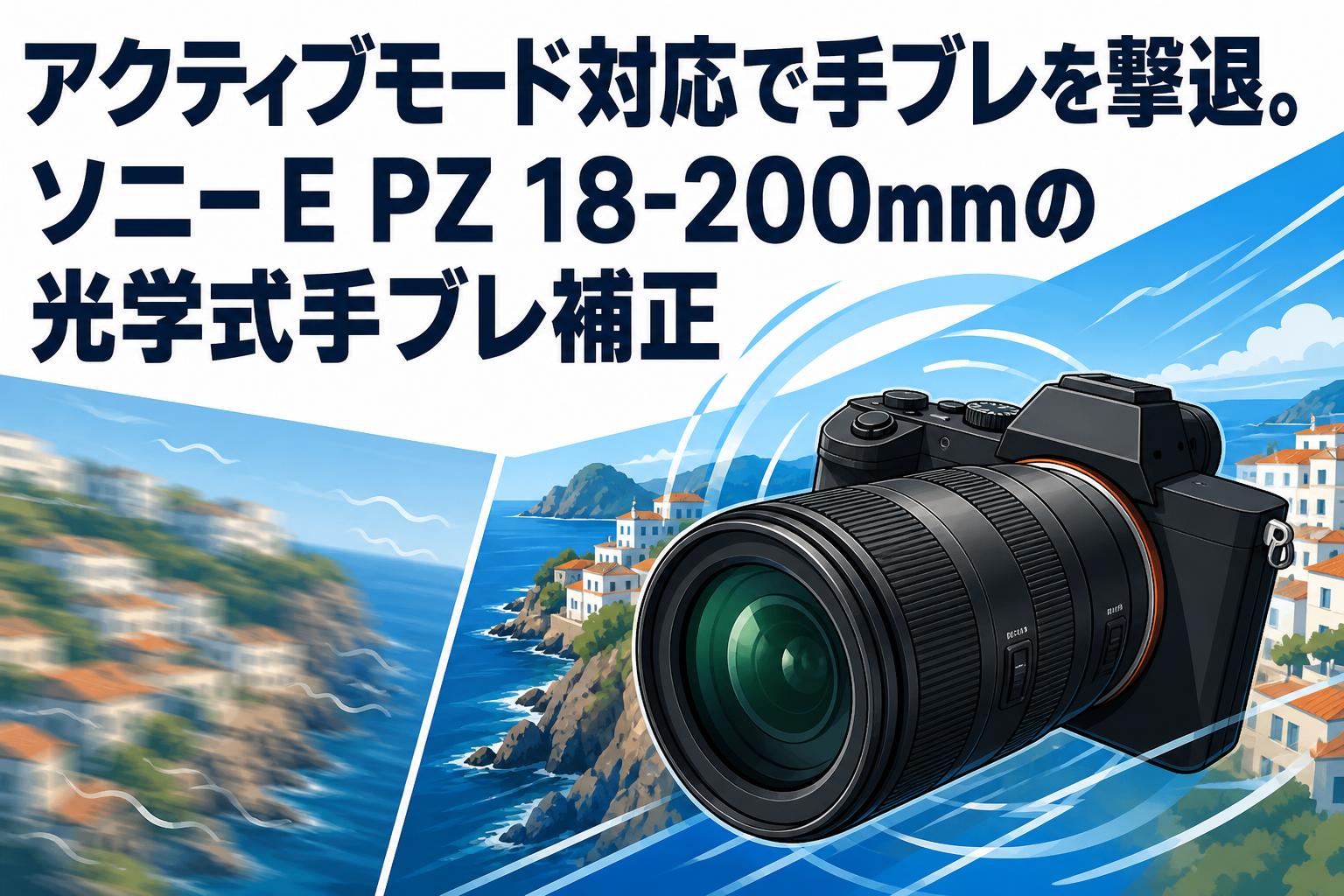 アクティブモード対応で手ブレを撃退。ソニーE PZ 18-200mmの光学式手ブレ補正