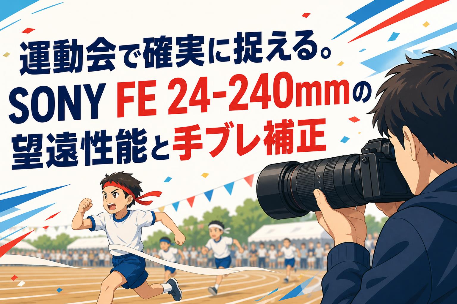 運動会で確実に捉える。SONY FE 24-240mmの望遠性能と手ブレ補正