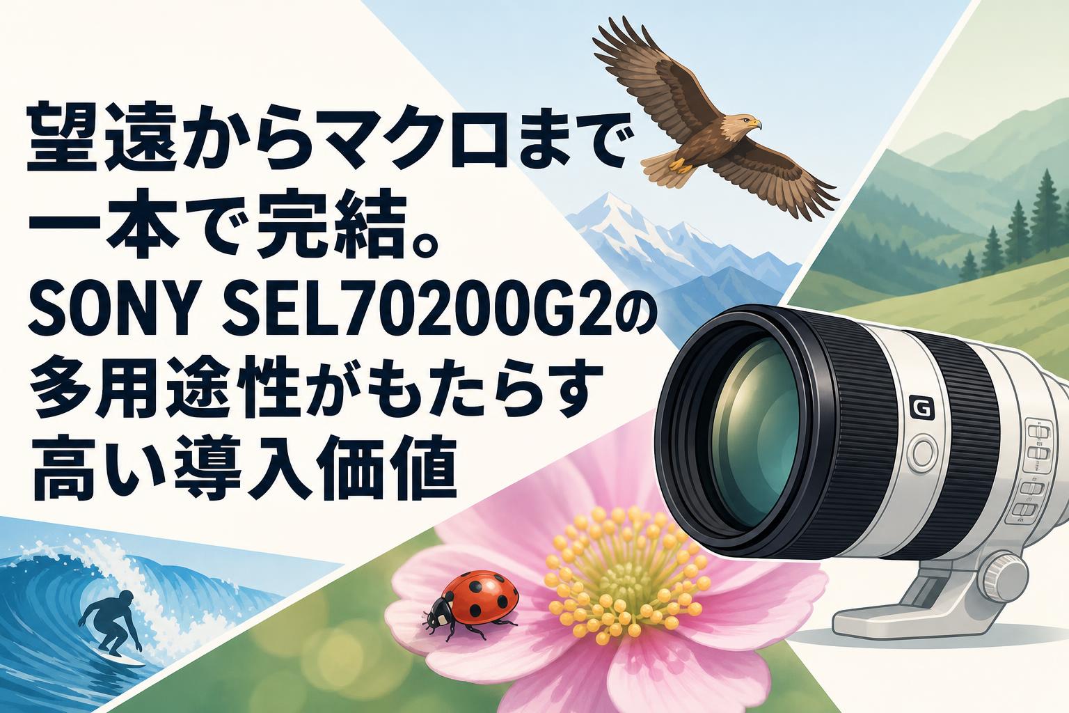 望遠からマクロまで一本で完結。SONY SEL70200G2の多用途性がもたらす高い導入価値