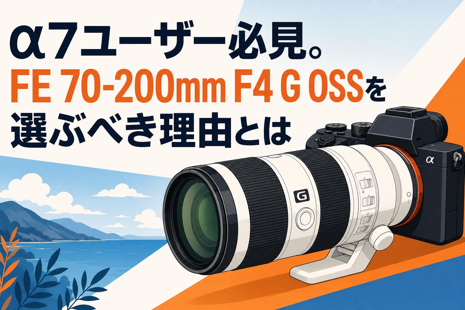 α7ユーザー必見。FE 70-200mm F4 G OSSを選ぶべき理由とは