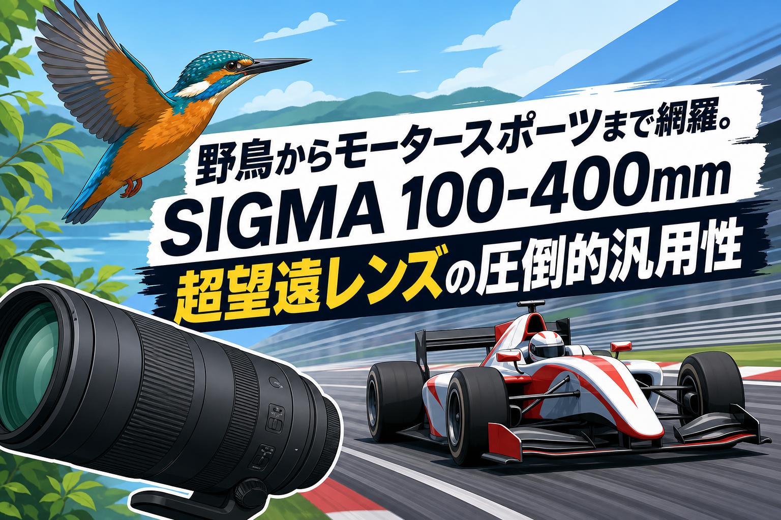 野鳥からモータースポーツまで網羅。SIGMA 100-400mm超望遠レンズの圧倒的汎用性