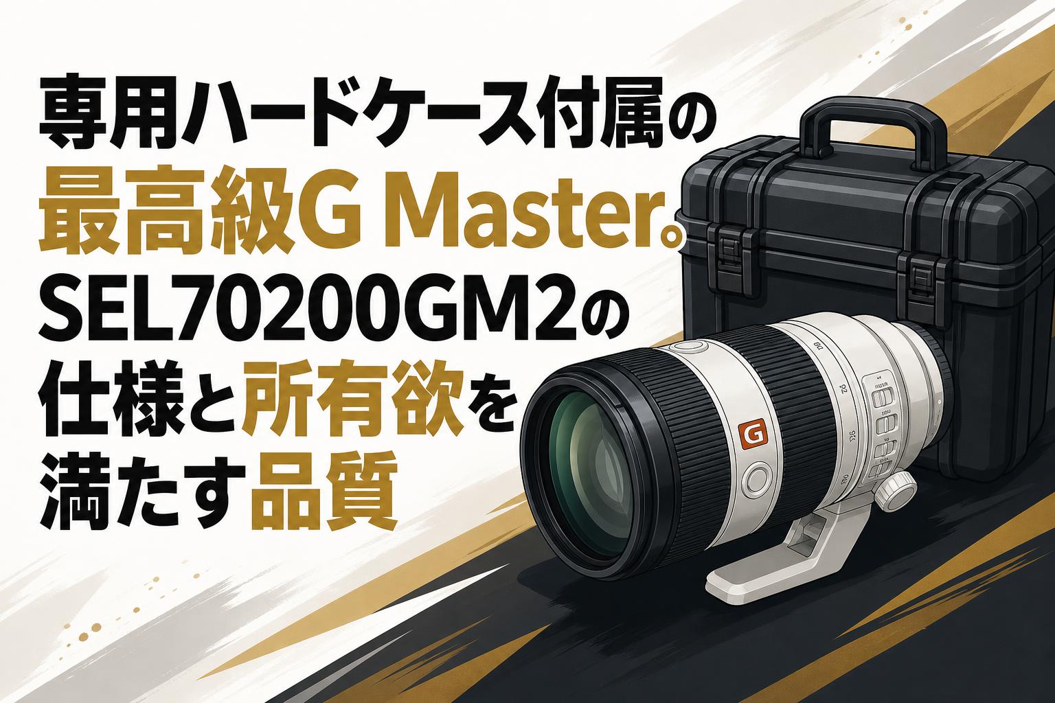 専用ハードケース付属の最高級G Master。SEL70200GM2の仕様と所有欲を満たす品質