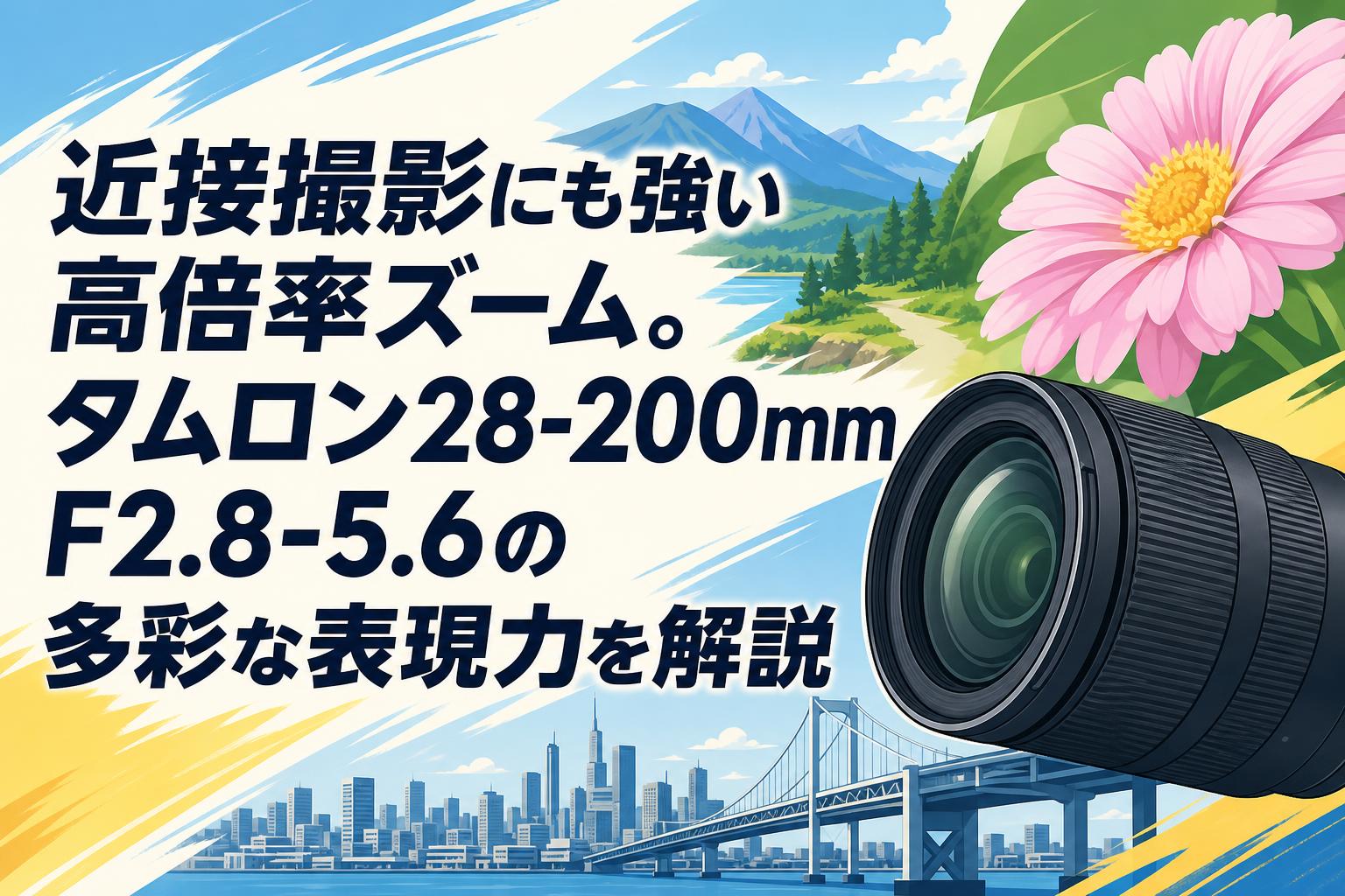 近接撮影にも強い高倍率ズーム。タムロン28-200mm F2.8-5.6の多彩な表現力を解説