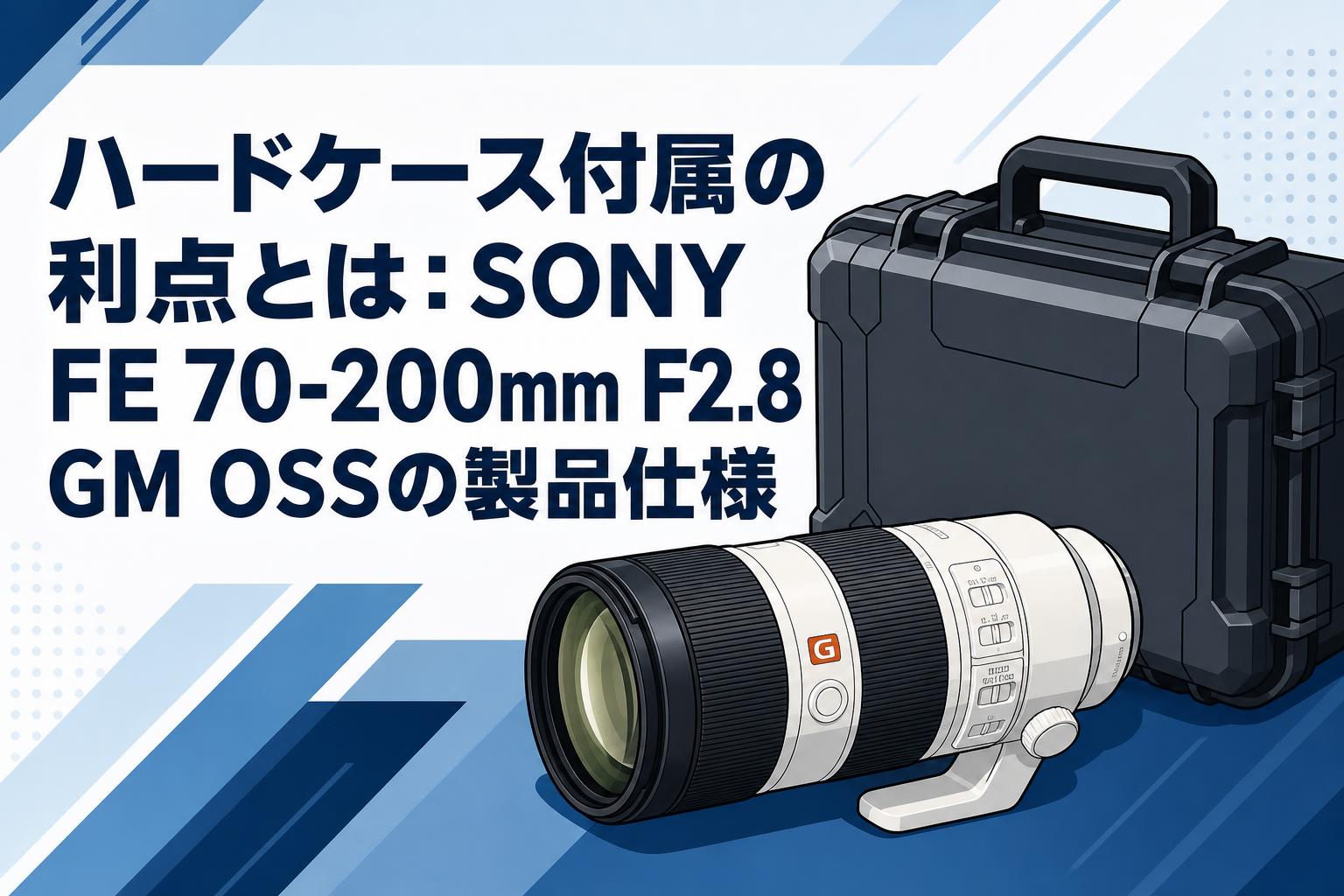 ハードケース付属の利点とは：SONY FE 70-200mm F2.8 GM OSSの製品仕様