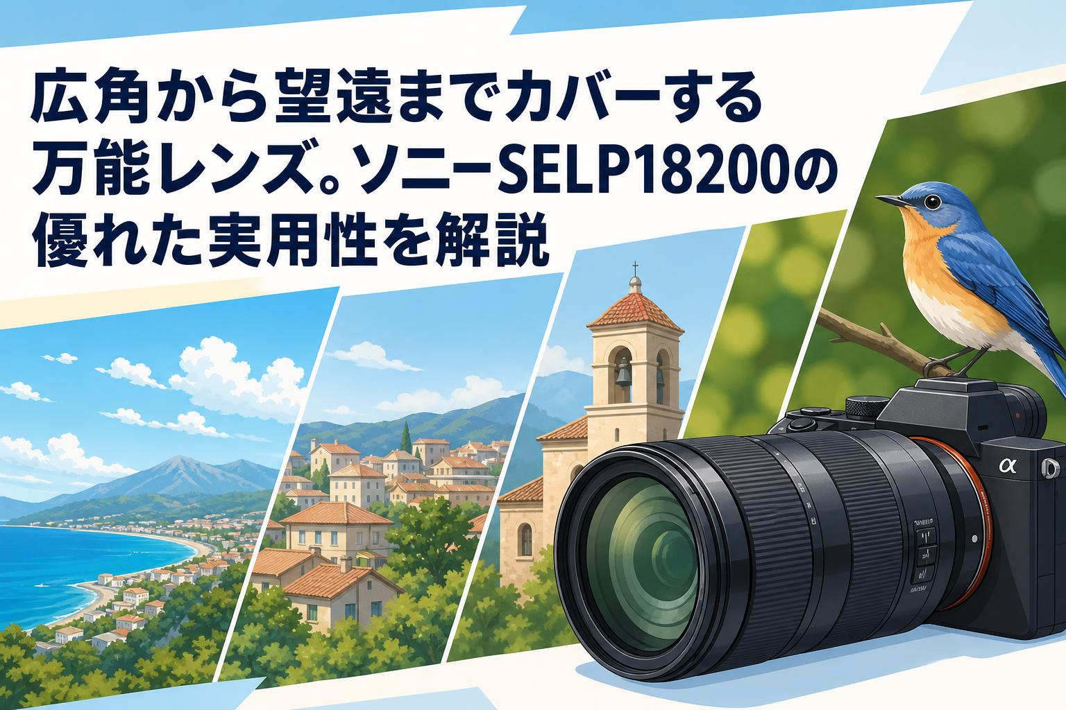 広角から望遠までカバーする万能レンズ。ソニーSELP18200の優れた実用性を解説