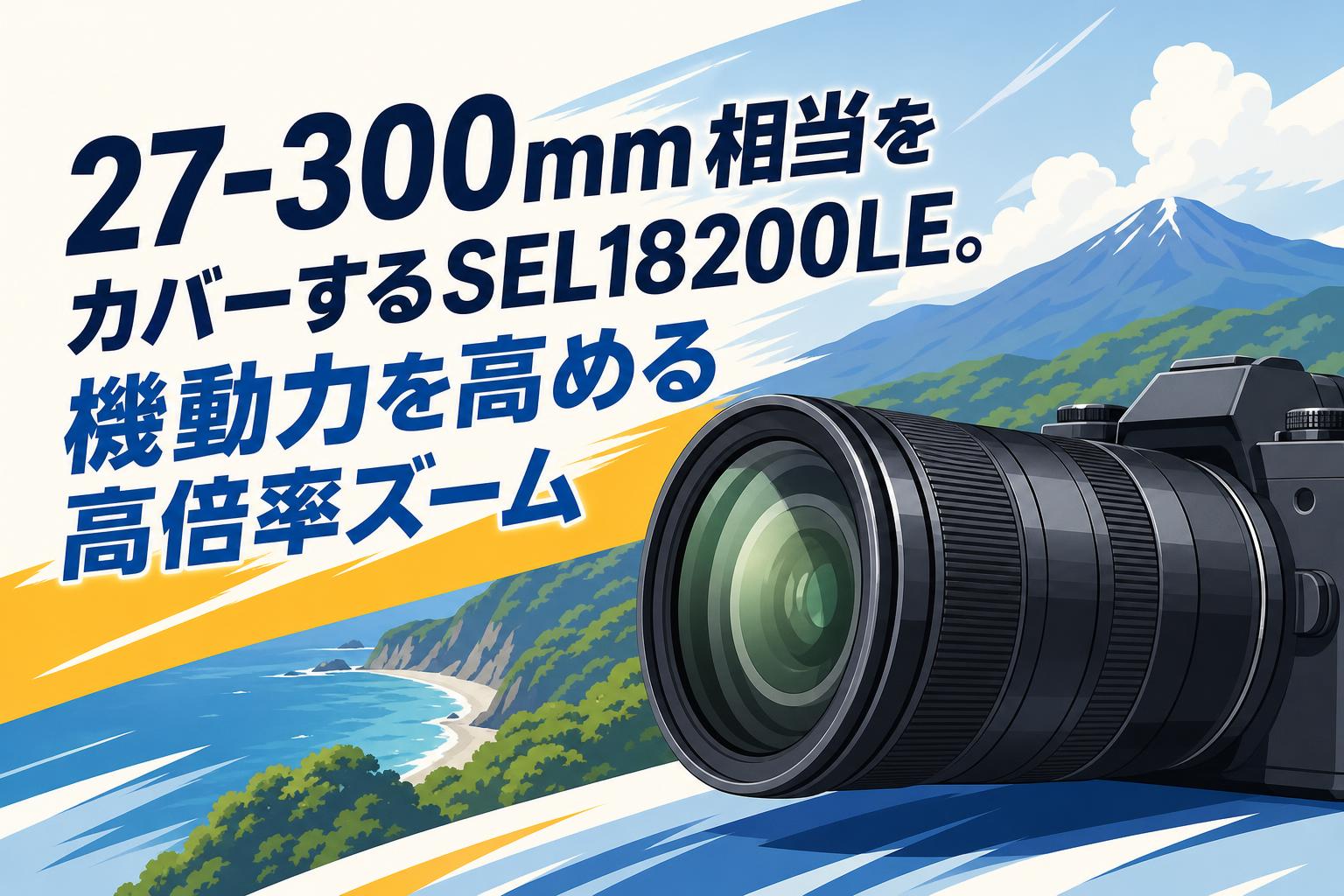 27-300mm相当をカバーするSEL18200LE。機動力を高める高倍率ズーム