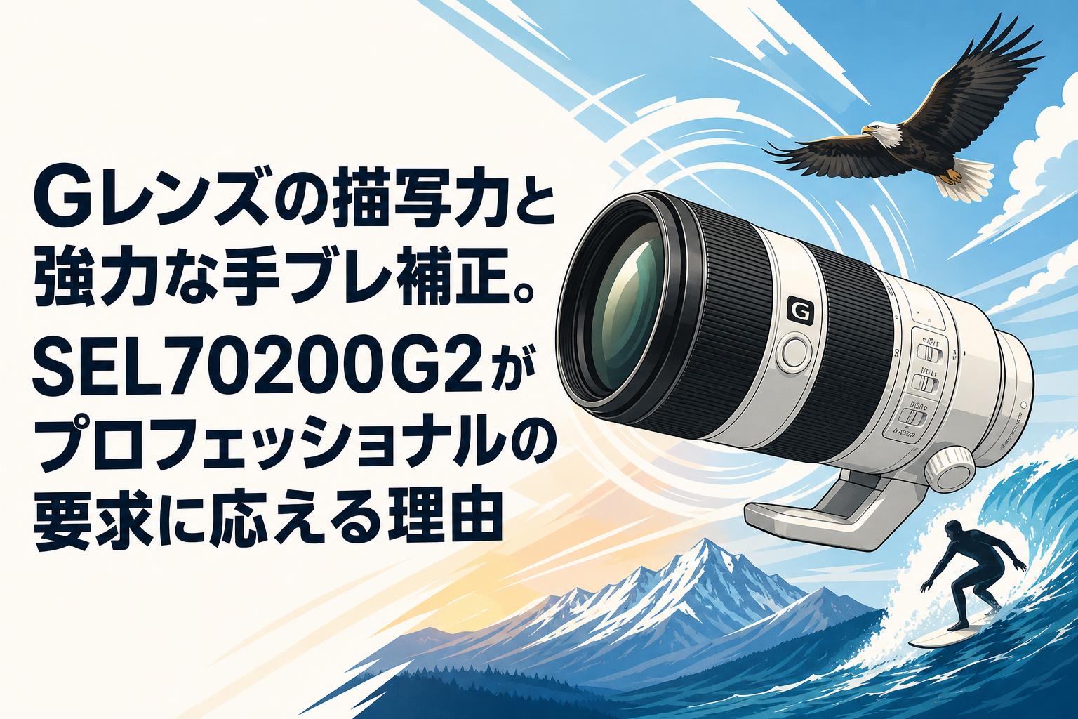 Gレンズの描写力と強力な手ブレ補正。SEL70200G2がプロフェッショナルの要求に応える理由