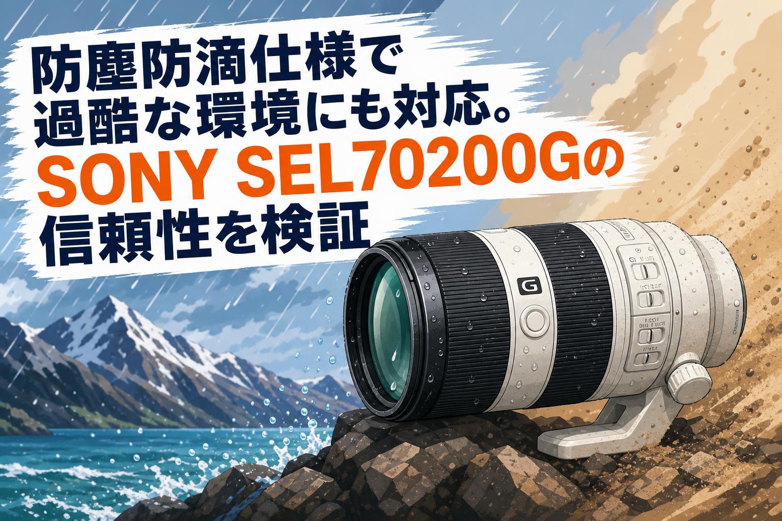 防塵防滴仕様で過酷な環境にも対応。SONY SEL70200Gの信頼性を検証