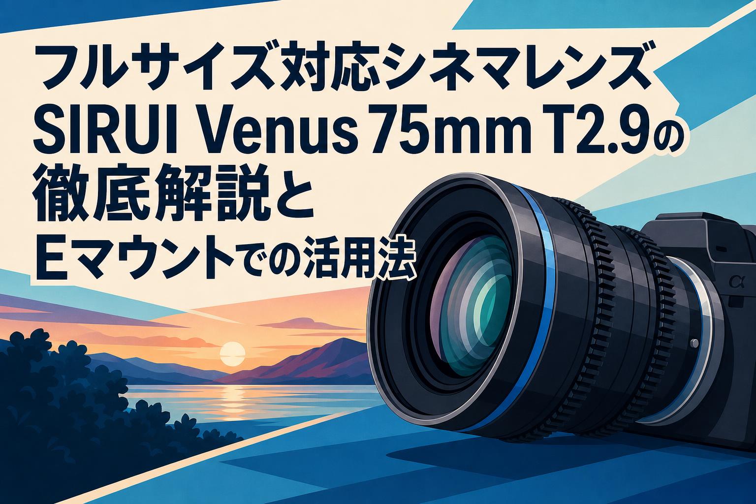 フルサイズ対応シネマレンズSIRUI Venus 75mm T2.9の徹底解説とEマウントでの活用法