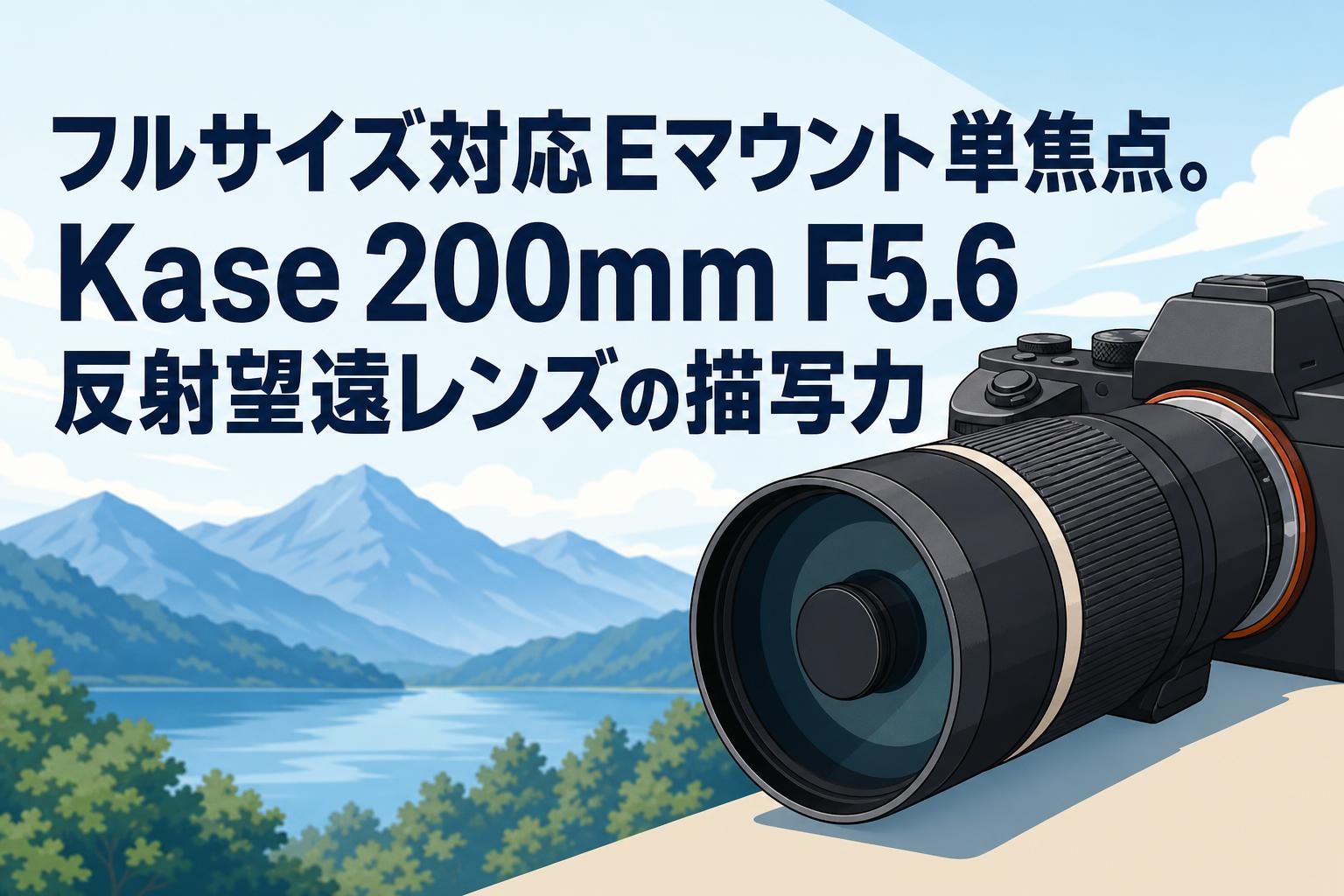 フルサイズ対応Eマウント単焦点。Kase 200mm F5.6反射望遠レンズの描写力
