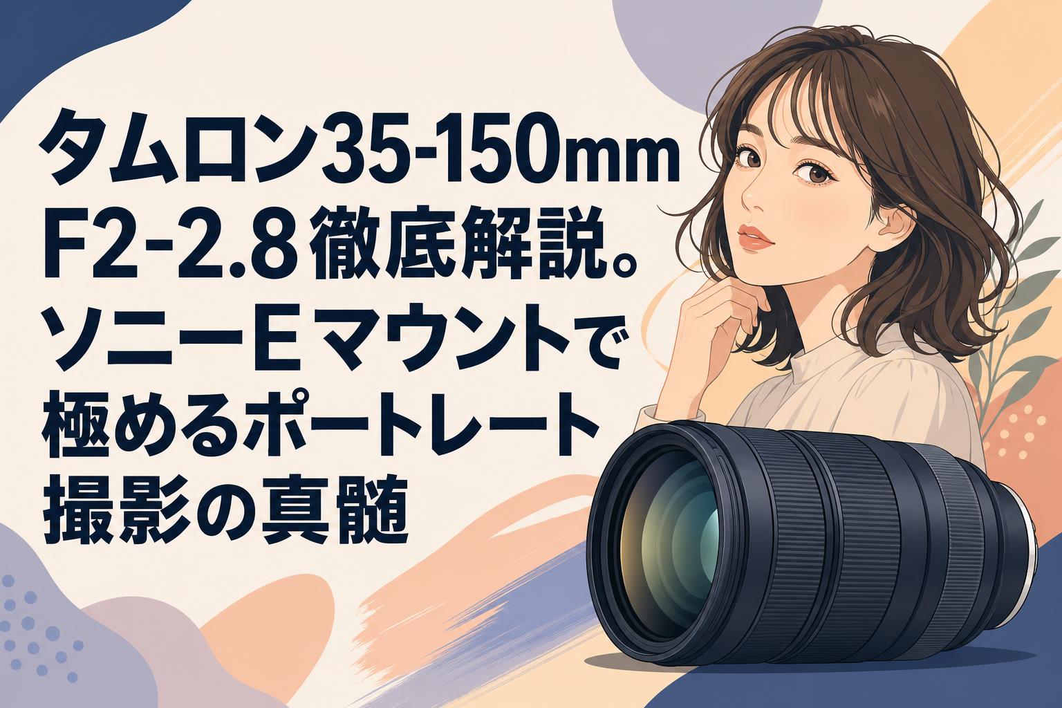 タムロン35-150mm F2-2.8徹底解説。ソニーEマウントで極めるポートレート撮影の真髄