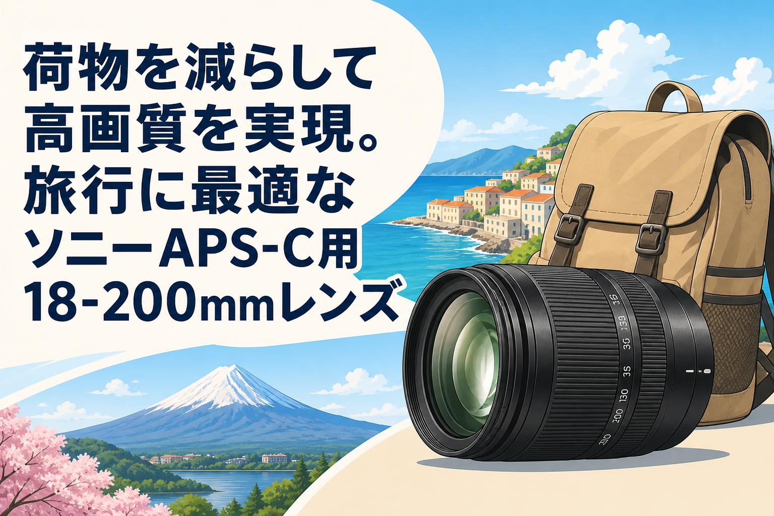 荷物を減らして高画質を実現。旅行に最適なソニーAPS-C用18-200mmレンズ