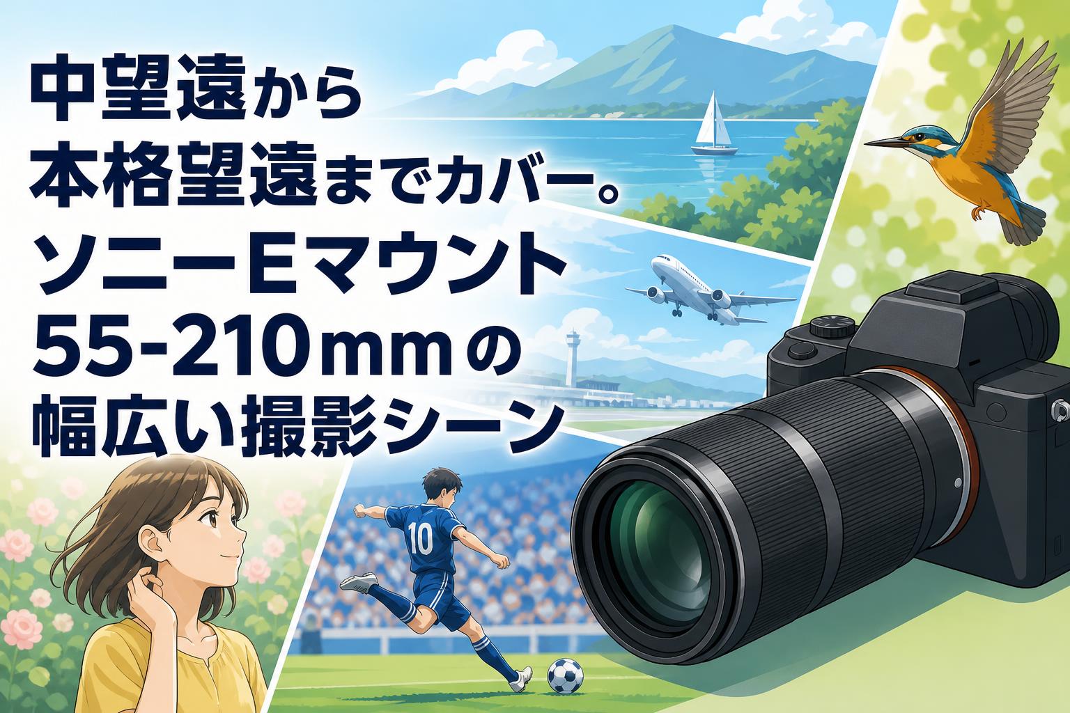 中望遠から本格望遠までカバー。ソニーEマウント55-210mmの幅広い撮影シーン