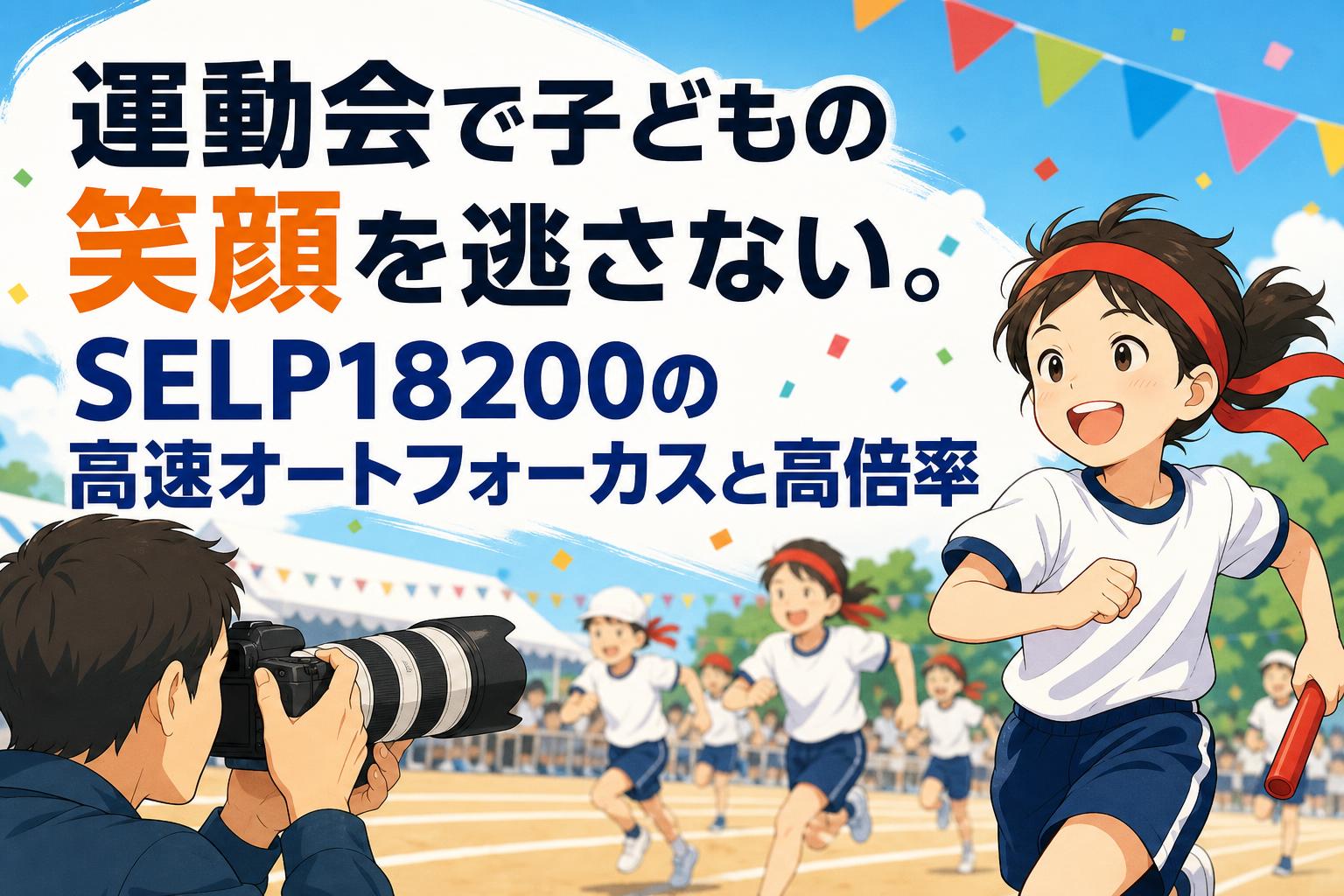 運動会で子どもの笑顔を逃さない。SELP18200の高速オートフォーカスと高倍率