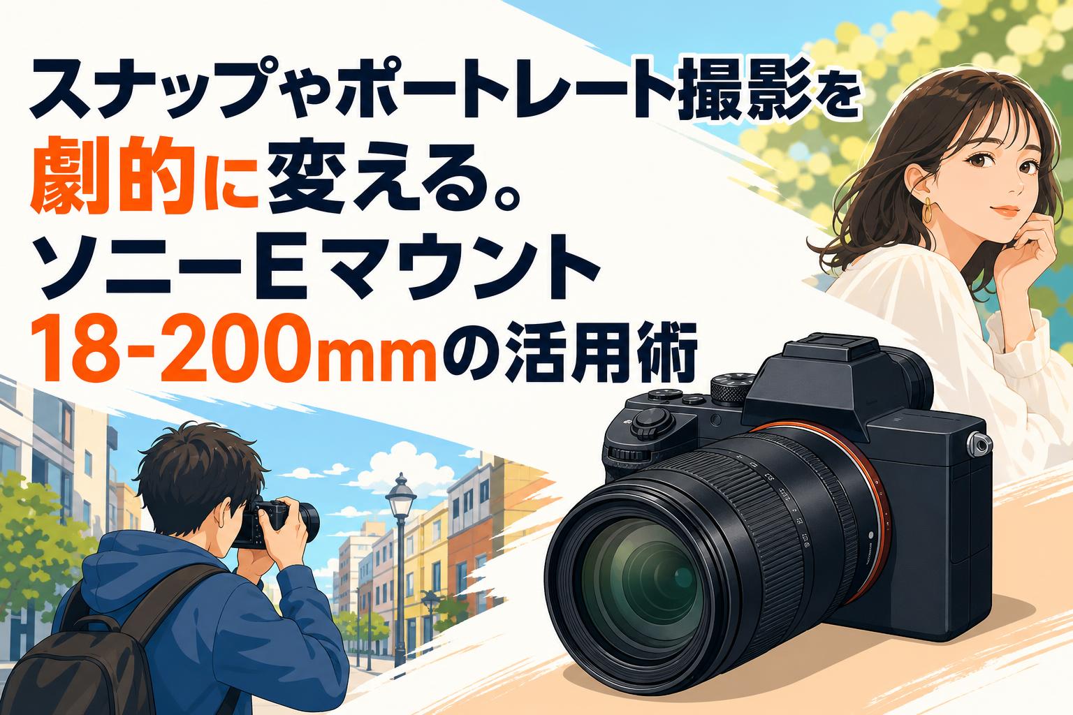 スナップやポートレート撮影を劇的に変える。ソニーEマウント18-200mmの活用術