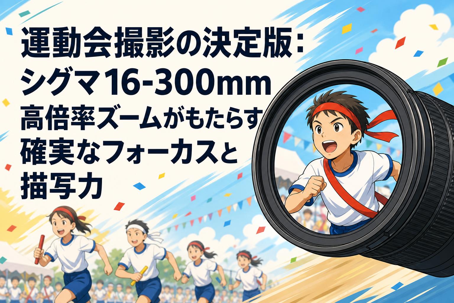 運動会撮影の決定版：シグマ16-300mm高倍率ズームがもたらす確実なフォーカスと描写力