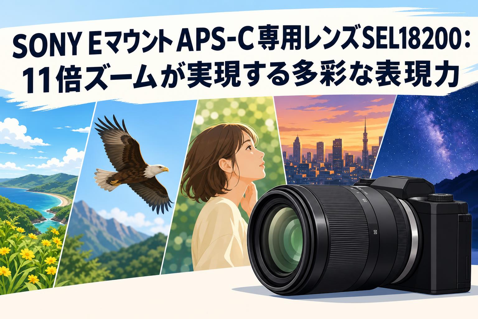 SONY EマウントAPS-C専用レンズSEL18200：11倍ズームが実現する多彩な表現力