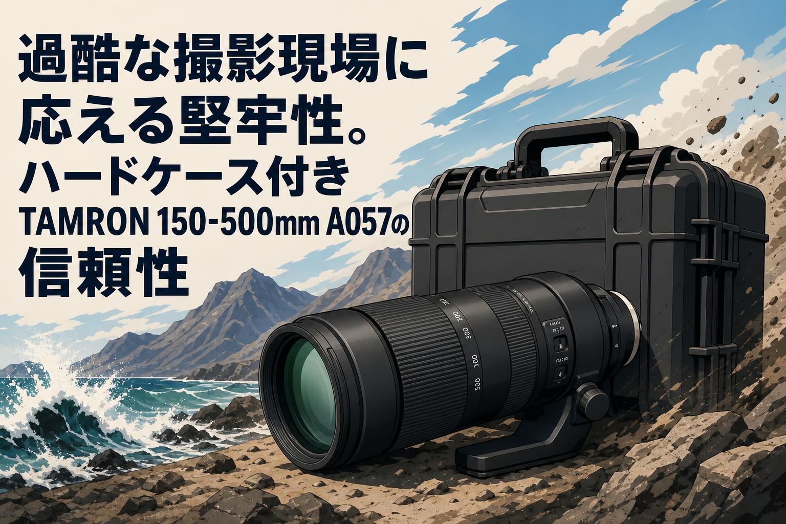 過酷な撮影現場に応える堅牢性。ハードケース付きTAMRON 150-500mm A057の信頼性