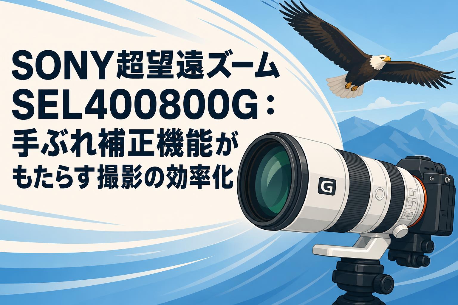 SONY超望遠ズームSEL400800G：手ぶれ補正機能がもたらす撮影の効率化
