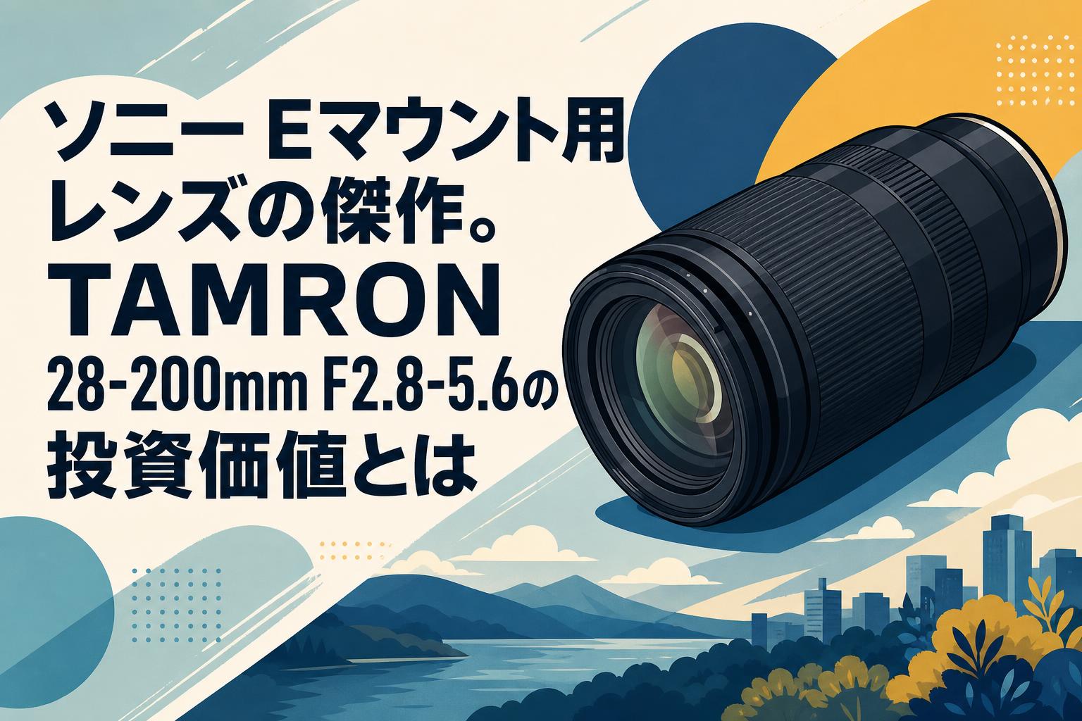 ソニーEマウント用レンズの傑作。TAMRON 28-200mm F2.8-5.6の投資価値とは