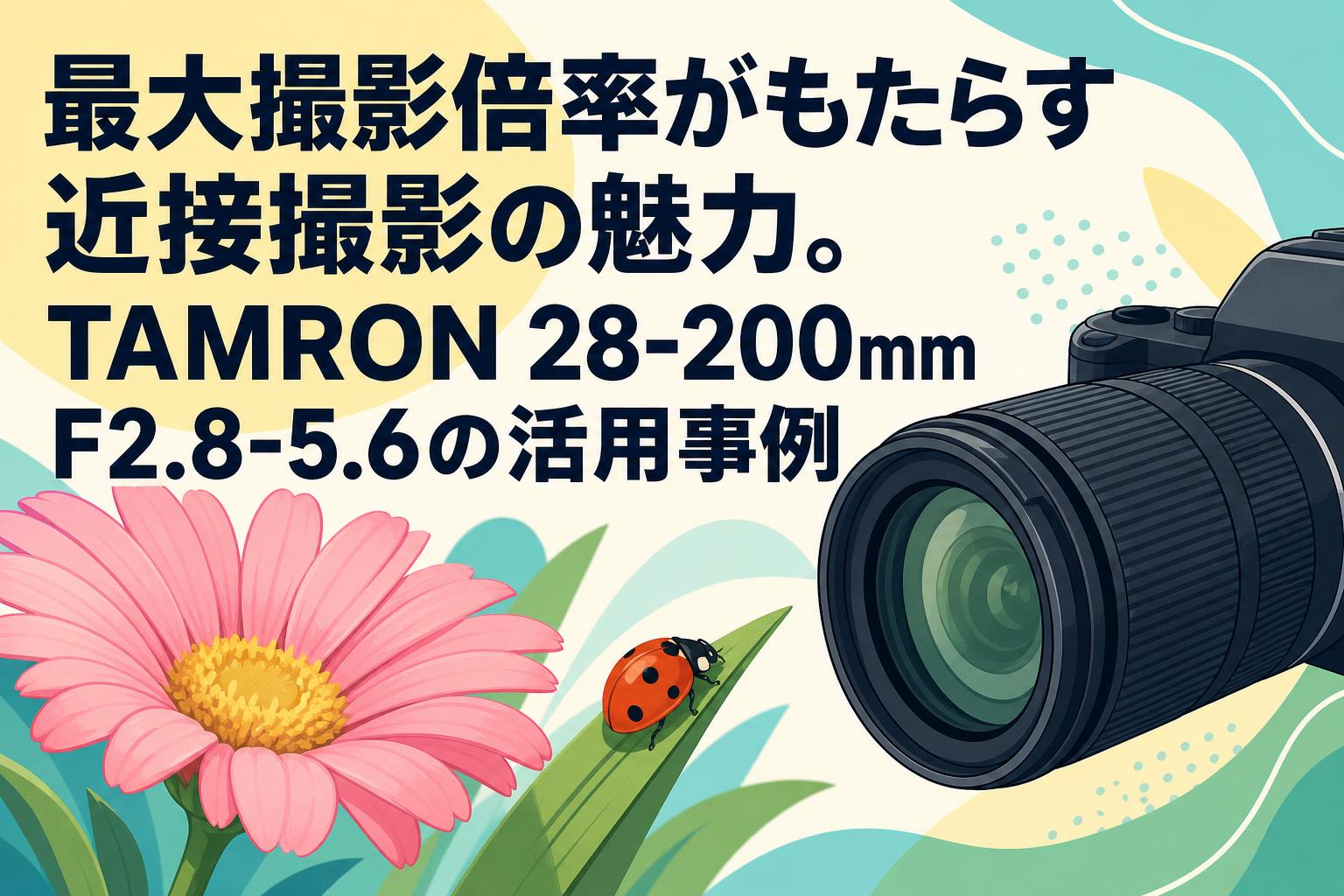 最大撮影倍率がもたらす近接撮影の魅力。TAMRON 28-200mm F2.8-5.6の活用事例