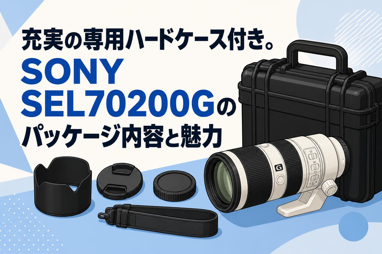 充実の専用ハードケース付き。SONY SEL70200Gのパッケージ内容と魅力